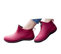 Gummistiefel Damen Kurz - Stiefeletten Damen Sommer Sommerstiefel Wasserfeste Schuhe Gartenschuhe Herren Reitstiefel Regenschuhe Boots Reitschuhe Stiefel Hunter Gummistiefel Heißes Rosa 37