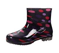 Gummistiefel Damen Kurz - Stiefeletten Hunter Gummistiefel Damen wasserdichte Schuhe Halbhoch Sommerstiefeletten Boots Sommerstiefel Reitstiefel Stiefel Regenschuhe Braun 37