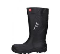 Gummistiefel - Dunlop Purofort + schwarz mit Stahlkappe und Trittschutz 45
