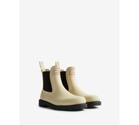 Gummistiefel HUNTER "CHELSEA COMMANDO BOOT", Damen, Gr. 39, schwarz (gravel, schwarz), Synthetik, Schuhe Gummistiefel, wasserdicht (58337812-39) gravel, schwarz