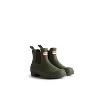 Gummistiefel HUNTER "ORIGINAL CHELSEA BOOT", Damen, Gr. 37, grün (schwarz olive), Synthetik, Schuhe Gummistiefel, wasserdicht (41040418-37) schwarz olive