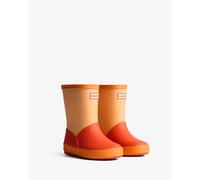 Gummistiefel HUNTER "Original kids first colour block insulated", Mädchen, Gr. 32, orange, Synthetik, Schuhe Gummistiefel, wasserdicht & gefüttert (34037418-32) orange