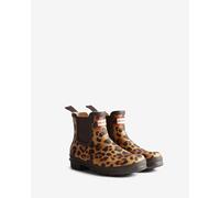 Gummistiefel HUNTER "WOMENS ORIGINAL CHELSEA LEOPARD PRINT BO", Damen, Gr. 39, braun (leopard print, chocolate braun), Gummi, Schuhe Gummistiefel, wasserdicht (20799747-39) leopard print, chocolate br