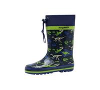 Gummistiefel KANGAROOS "K-Rain Jump", Mädchen, Gr. 23, navy, dino, Gummi, Schuhe Gummistiefel, Wasserdicht, Warmfutter (98207544-23) navy, dino