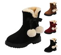 Gummistiefel Kinder Gefüttert-Winterstiefel Gefüttert Wasserdichte Rutschfest Schneestiefel Winterstiefel Kinder Schneestiefel Mädchen