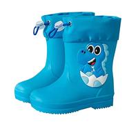 Gummistiefel Kinder wasserdichte Stiefel Regenschuhe für Kleinkinder Jungen Mädchen 2-11 Jahre @,01 Blau,25 EU