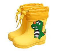 Gummistiefel Kinder wasserdichte Stiefel Regenschuhe für Kleinkinder Jungen Mädchen 2-11 Jahre @,02 Gelb,25 EU
