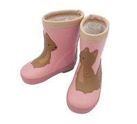 Gummistiefel MAXIMO, Mädchen, Gr. 21, rosa (rose tan), Obermaterial: 100% Gummi. Futter: 100% Polyester, Schuhe Gummistiefel, gefüttert, Profilsohle, reflektierende Details, wasserdicht, mit Patch (53