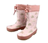 Gummistiefel MAXIMO, Mädchen, Gr. 27, ash rose, champignon, Obermaterial: 100% Gummi, Schuhe Gummistiefel, Allover-Print, leicht gefüttert, reflektierend (99975129-27)