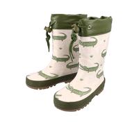 Gummistiefel MAXIMO, Mädchen, Gr. 32, schwarz tee, beige, Obermaterial: 100% Gummi, Schuhe Gummistiefel, leicht gefüttert, reflektierend (54692418-32) schwarz tee, beige