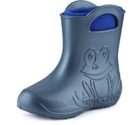 Gummistiefel mit herausnehmbares Innenfutter LA-CA-03 Metallisches Blau/Marineblau-2 26/27 26/27 Metallisches Blau/Marineblau-2