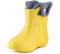 Gummistiefel mit herausnehmbares Innenfutter LA-CA-04 Gelb/Grau 34/35 34/35 Gelb/Grau