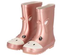 Gummistiefel XQ FOOTWEAR "KINDER STIEFEL", Mädchen, Gr. 25/26, bunt (multi color), Obermaterial: 100% Gummi, unifarben mit Farbeinsätzen, Schuhe Gummistiefel, Regenschauer ist kein Hindernis mehr (978