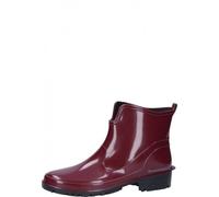 Gummistiefelette - ELKE - rote, preiswerte Damen Stiefelette in praktischer Kurzform 38