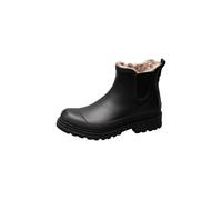 Gummistiefelette VERBENAS "LUA FUR SMOOTH", Damen, Gr. 41, schwarz, Naturkautschuk, unifarben, Schuhe, Rainboots, Regenstiefel mit Logo-Schriftzug (91565761-41) schwarz