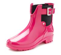 Gummistiefelette VIVANCE, Damen, Gr. 37, pink, Obermaterial: 100% PVC. Futter: 100% Textilmaterial. Decksohle: 100% Textilmaterial. Laufsohle: 100% Synthetik, unifarben, glänzend, casual, Schuhe Chels