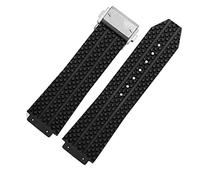 GUMMMY Armband für Hublot Big Bang, authentisches Armband, Edelstahl, Schnalle, kostenloses Werkzeug, schwarzes Silikon, Herren, Gummi, 25 x 19 mm, 25X19mm, Achat