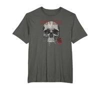Guns 'n' Roses Hard Rock Band Flower Skull by Rock Off T-Shirt, Herren Große Größen, Anthrazit, 3X Tall