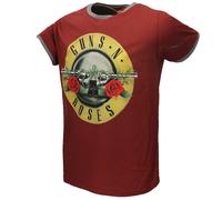 Guns N' Roses Logo Ringer T-Shirt Rot XXL Rot
