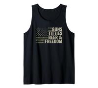 Guns Titties Beer & Freedom - Guns Boobs Drinking Camo Vereinigte Staaten von Amerika Tank Top