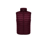 GUOCU Herren Micro-Daunen-Weste Ultraleicht Daunenweste Ärmellose Daunenjacke Kurze Mode Weste Steppweste Gesteppt Winter Warme Übergangsweste Daunen Winterjacke inkl. Verpackungsbeutel Weinrot XL