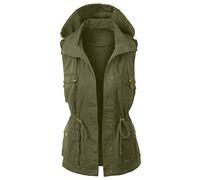 Guotobe Longweste Damen Winddicht Weste Steppweste Weich Freizeit Übergangsweste Lange Casual Longweste mit Reißverschluss Herbst Winter Winterweste Ärmellose Outdoor Daunenjacke