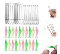 GUOYOU 20 Stücke Nadeleinfädler 16 Stücke Einfädler Tweezer,Einfädelhilfe für Nähnadeln Durchziehnadeln Einfädler Nadel Threading Tool für Handnähen,DIY Nähmaschinen Zubehör Einfädelhilfe(Gesamt 36)