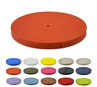 Gurtband Polypropylen 10 Meter lang - 1 Menge Verschiedene Breiten 10mm 15mm 20mm 25mm 30mm 40mm 50 mm (Orange, 10MM)