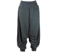 GURU SHOP Afghani Hose, Haremshose, Pluderhose, Pumphose, Aladinhose - Granitgrau, Damen, Baumwolle