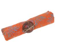 GURU SHOP Bali Batik Sarongkleid, Wickelrock, Sarong, Strand Tuch mit Sarongschnalle - Design 32/orange, Herren/Damen, Synthetisch, 160x100 cm