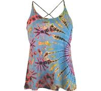 GURU SHOP Batik Hippie Top - Hellblau, Damen