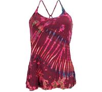 GURU SHOP Batik Hippie Top - Rot, Damen