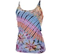 GURU SHOP Batik Hippie Top, Unikat Tank Top - Hellblau, Damen, Synthetisch