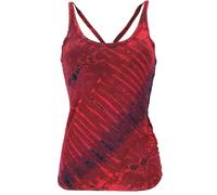 GURU SHOP Batik Hippie Top, Unikat Tank Top - Rot, Damen