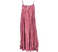 GURU SHOP Batik Maxikleid, Boho Strandkleid, Luftiges Hängerchen, 7/8 Sommerkleid - Altrot, Damen, Synthetisch