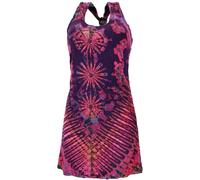 GURU SHOP Batik Minikleid, Boho Tank-Kleid - Pink, Damen