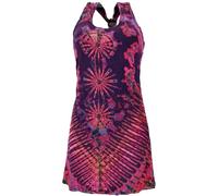 GURU SHOP Batik Minikleid, Boho Tank-Kleid - Pink, Damen, Synthetisch