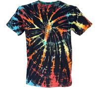 GURU SHOP Batik T-Shirt, Herren Kurzarm Shirt - Mehrfarbig, Size:3XL