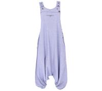 GURU SHOP Bequeme Boho Latzhose, Natürlicher Jumpsuit, Overall - Blau, Damen, Size:M