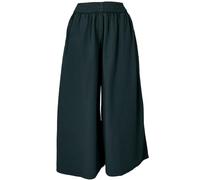 GURU SHOP Bequeme Palazzohose, Weite Marlenehose, Boho Schlaghose, Hosenrock - Schwarz, Damen, Size:M