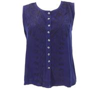 GURU SHOP Besticktes Indisches Hippie Top, Boho-chic Bluse - Lila, Damen, Synthetisch