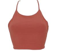 GURU SHOP Bikini Top aus Bio-Baumwolle, Boho Top, Pixi Top, Yogatop, Bindetop - Rostorange, Damen