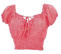 GURU SHOP Blusentop Chic, Seidige Hippie Bluse, Damen, Himbeer, Synthetisch, Size:38