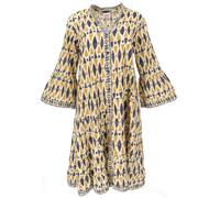 GURU SHOP Boho Baumwoll Maxikleid, Oversize Sommerkleid - Senfgelb, Damen, Baumwolle