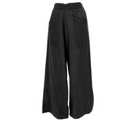 GURU SHOP Boho Baumwollhose mit Hohem Bund, Bequeme Marlenehose - Schwarz, Damen, Size:S
