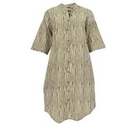 GURU SHOP Boho Hemdkleid, Lange Gestreifte Tunika - Grün, Damen, Baumwolle, Size:M