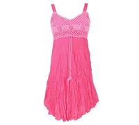 GURU SHOP Boho Minikleid, Häkelkleid, Sommerkleid, Strandkleid - Hibiskus, Damen, Synthetisch