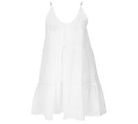 GURU SHOP Boho Minikleid, luftiges Stufenkleid, Sommerkleid, Hängerchen | Luftige Baumwolle, verstellbare Träger, loose Passform, ideal für Urlaub, Strand und heiße Tage.