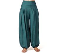 GURU SHOP Boho Pluderhose, Muckhose, Haremshose - Tannengrün, Damen, Synthetisch, Size:S/M