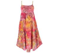 GURU SHOP Boho Sommerkleid, luftiges Midikleid, Stufenkleid aus Viskose